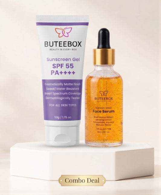 Festive Combo – Sunscreen + Korean Snail Serum